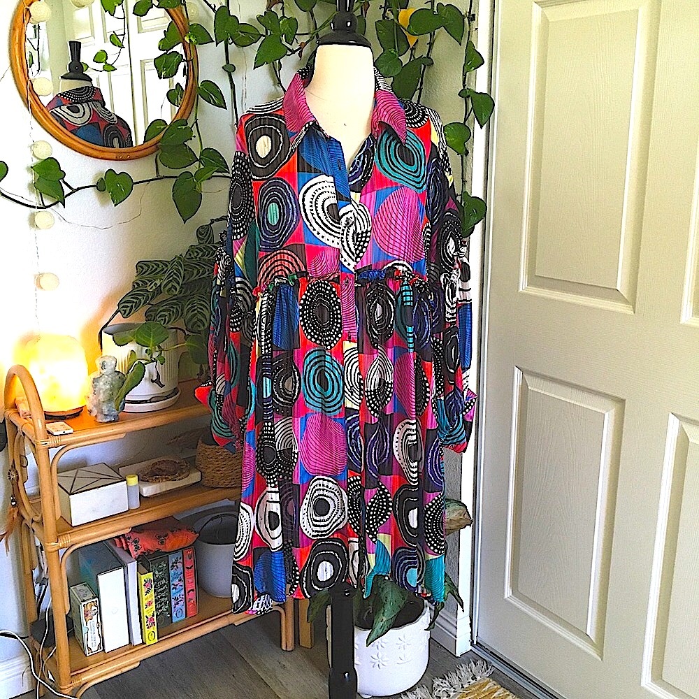 ⚡️✨Bloomingdale’s CQ by CQ Colorful Geometric Pattern Tunic✨⚡️